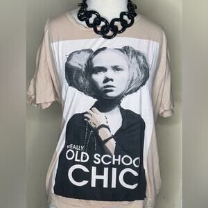 REALLY OLD SCHOOL CHIC Tee SHIRT made by BLACKBOOK SIZE US 6 ✅Measurements